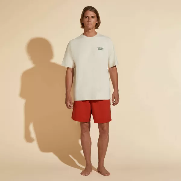 T-Shirts Homme T-Shirt En Coton Homme Uni - Vilebrequin X Highsnobiety Compact Tofu / Beige