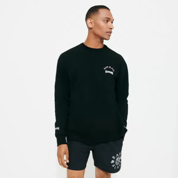Homme Sweats Sweatshirt Homme En Coton Imprimé Turtles - Vilebrequin X Bape® Black Conception Noir / Noir