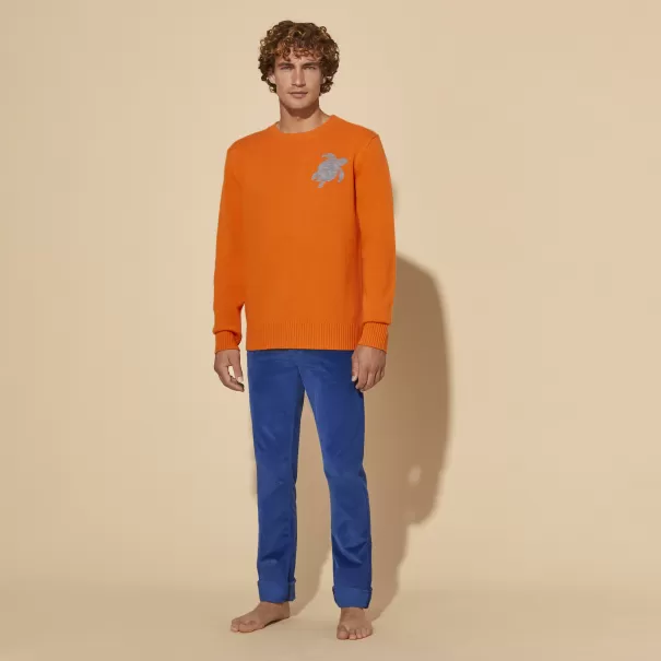 Entendre Pullover En Laine Et Cachemire Ras-Du-Cou Homme Tortue Pulls Et Cardigans Carotte / Orange Vilebrequin Homme
