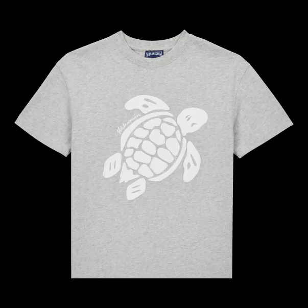 Vilebrequin Prix Attractif T-Shirts Garçon Gris Chine / Gris T-Shirt En Coton Garçon Turtle