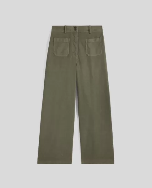 Pantalon Large En Coton À Cordon De Serrage Navy 2024 Aspesi Pantalons Et Shorts Femme