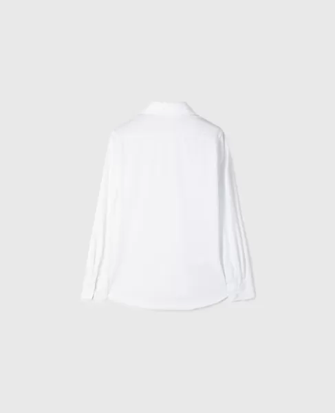 T-Shirts Et Chemises Bon Plan Blanc Aspesi Enfants Chemise Classique En Coton